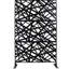 Écran d'intimité pour vestiaire et espaces extérieurs - H 76 po en métal noir idéal pour divers espaces intérieurs-121648286
