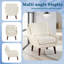 Chaise d'appoint en chenille avec coussins réversibles et pieds en bois massif, fauteuil rembourré avec ressorts ensachés-1748879401-1748879400