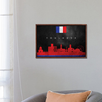 Toulouse France Skyline 1 Piece Wall Art on Canvas