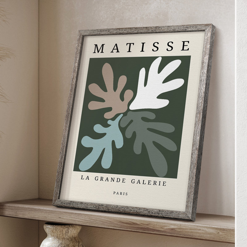 Matisse CECL XXXIV, reproduction d'art encadrée - bois massif, H 15 po x l 12 po