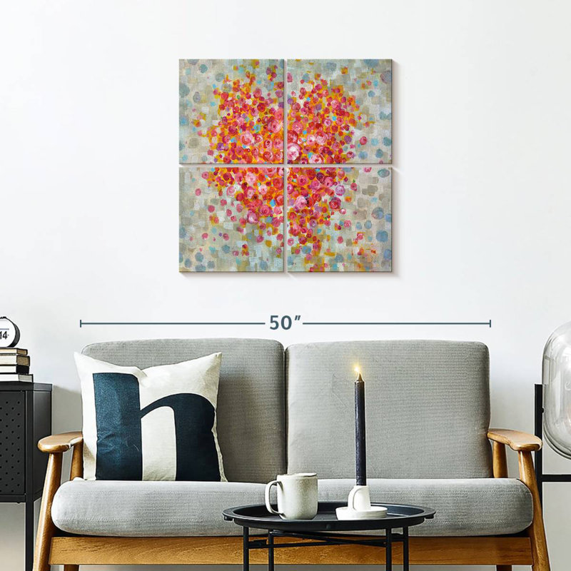 Circle Of Hearts, H 26 po x l 26 po
