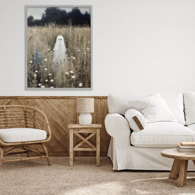 Impression florale de fantôme dans une giclée champêtre, design par LSR Design Studio, Estampe numérique Farmhouse