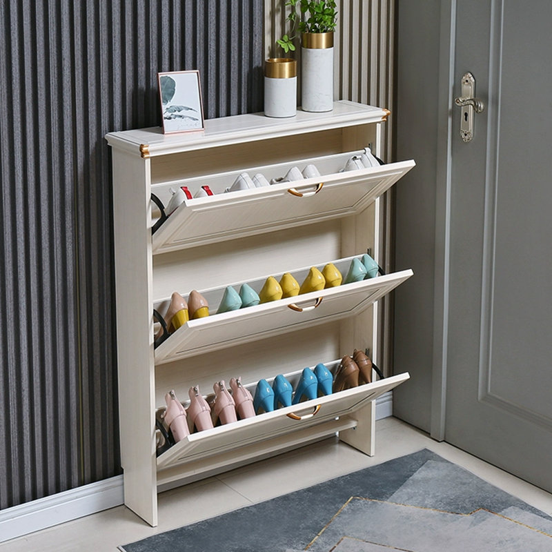 Range-chaussures en aluminium, Beige