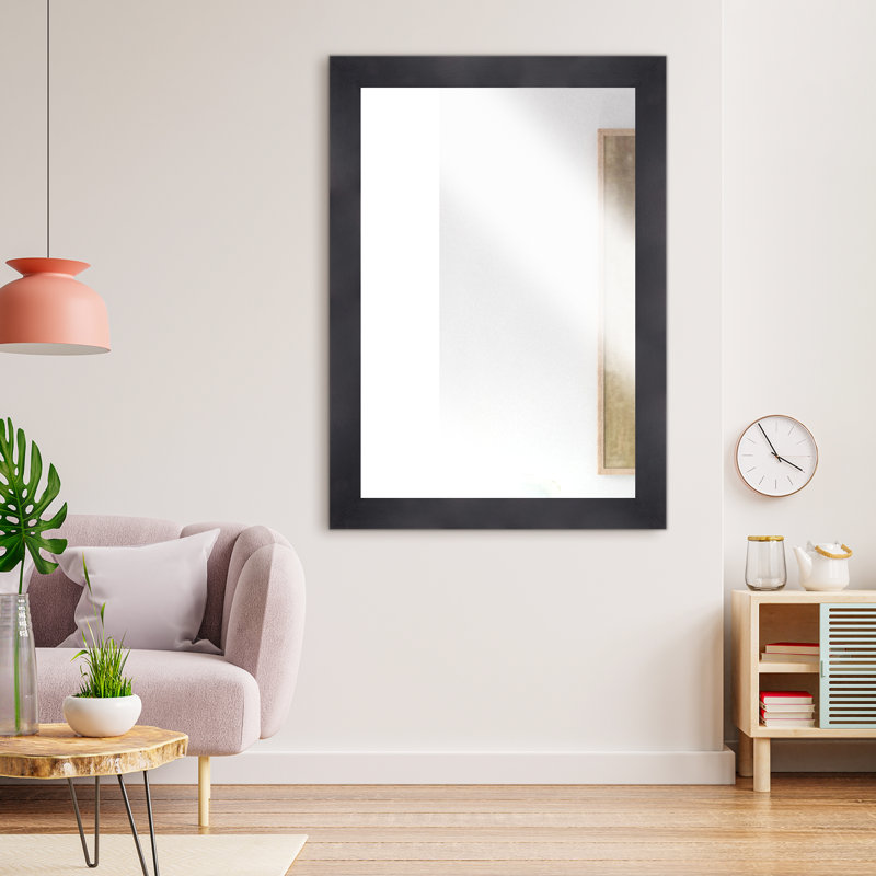 Miroir Ramino, Noir satiné, 41,5 po x 29,5 po