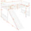 Lit mezzanine simple en bois massif blanc pour un espace fonctionnel de taille blanche et une atmosphère relaxante