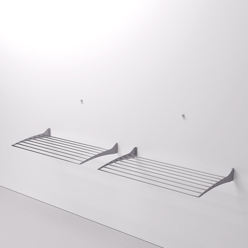 Foldable Wall-Mounted Drying Rack, 100cm H x 38cm W x 17cm D