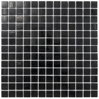 Celestial 12 in. x 12 in. Glossy Yale Blue Glass Mosaic Wall and Floor Tile (10 sq. ft./case) (10-pack)