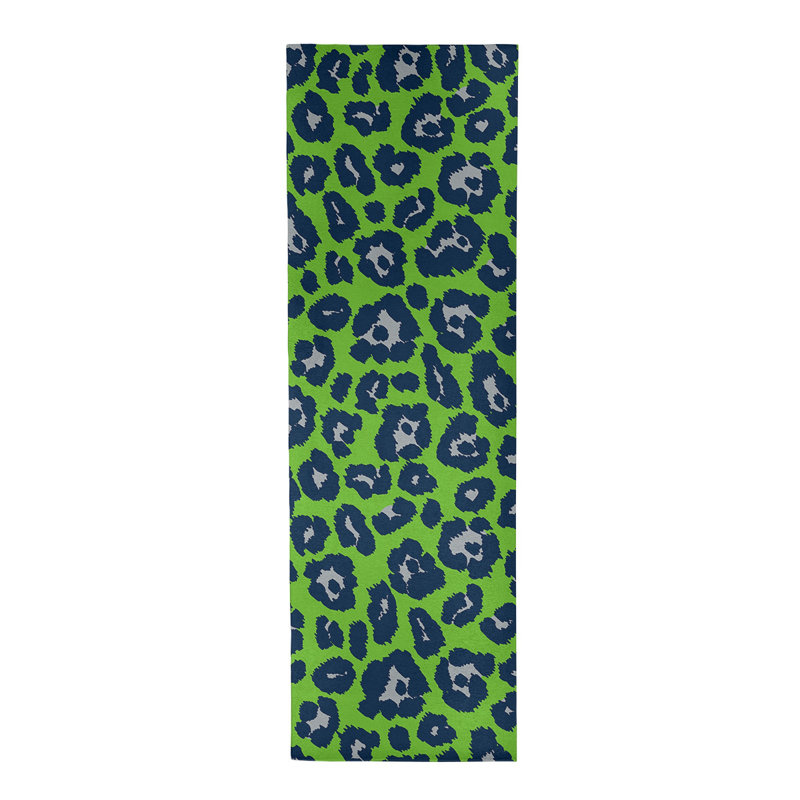 Imprimé animalier vert/bleu/blanc Tapis décoratif, Tapis de couloir 2 pi 6 po x 8 pi