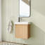 20'' Wall-Mounted Floating Bathroom Vanity with Ceramic Top and Soft-Close Door