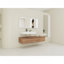 60 inch Wall-Mounted Bathroom Vanity with Resin Sink,Soft Close Drawer,Float Mounting Design-129864881
