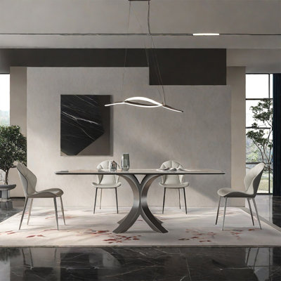 Italian style minimalist home dining table sets
