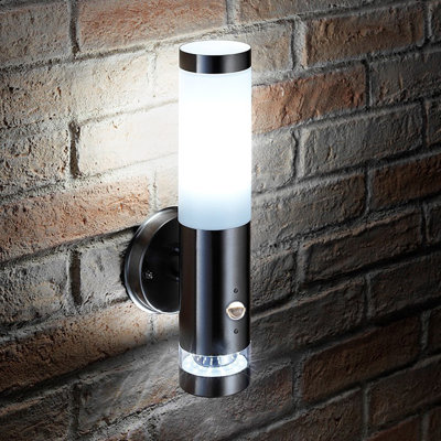 Garlock Brushed Chrome 90.17cm H Outdoor Armed Sconce