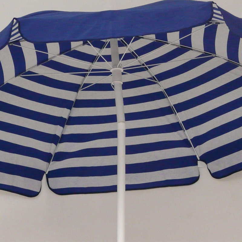 Zeta 190cm Tilt Beach Parasol, Blue/White