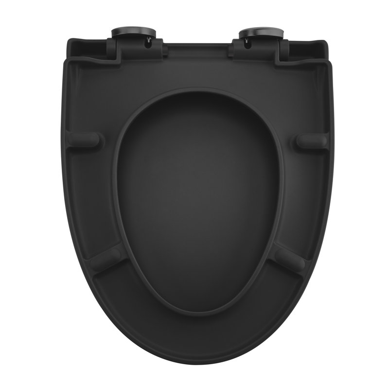 Reno Elongated Toilet Seat, Soft-Close & Quick-Release, Matte Black