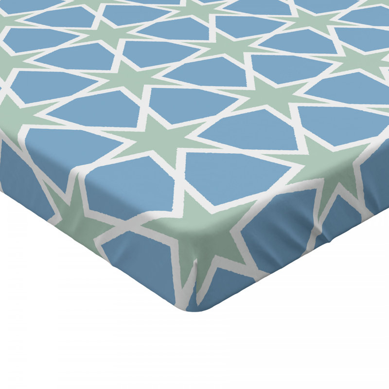 Microfiber Geometric Fitted Sheet, Full Fitted Sheet
