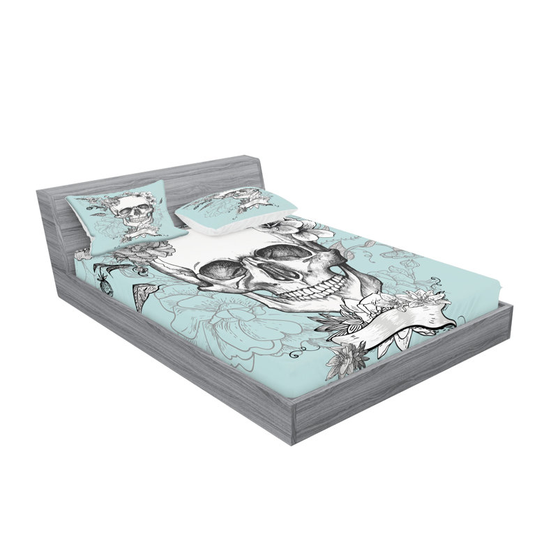 Drap-housse et coussin décoratif Ambesonne, Ensemble de draps pour très grand lit californien