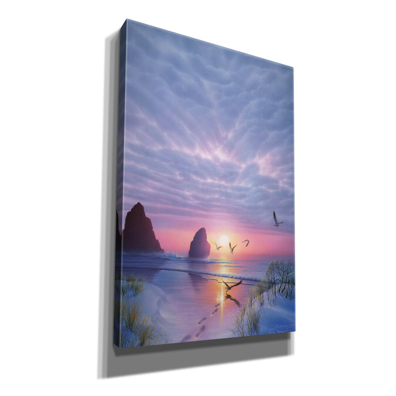 «Radiant Seashore» par Kirk Reinert, art mural sur toile, H 18 po x l 12 po x P 0,75 po
