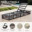 Laguna Outdoor Patio Chaise Lounge Chair, Luxury Rattan Recliner With 6-Position Backrest & 5-Inch Thick Cushions Set Of 4-1825663701