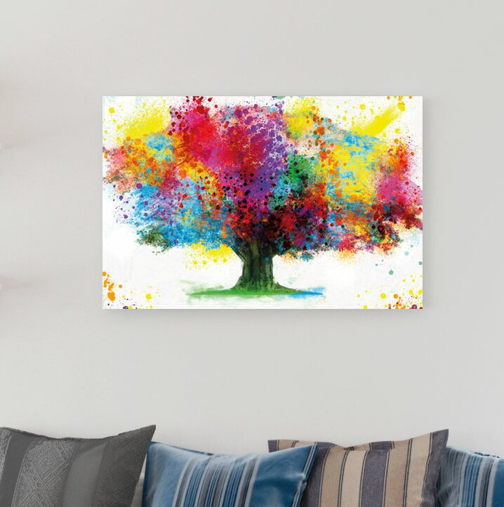 Poster Colour Splashed Tree