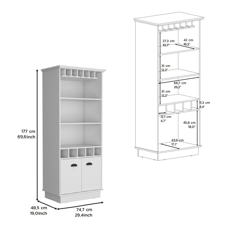 Standard Wine Glass Rack White