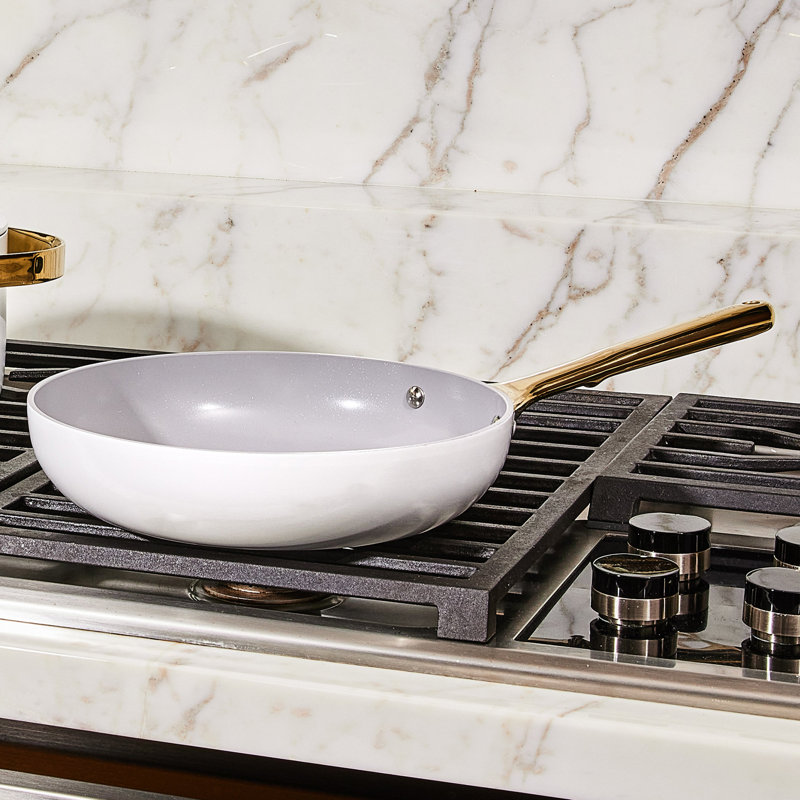 Caraway 10.5" Iconics Nonstick Ceramic Fry Pan Black/Gold, White/Gold