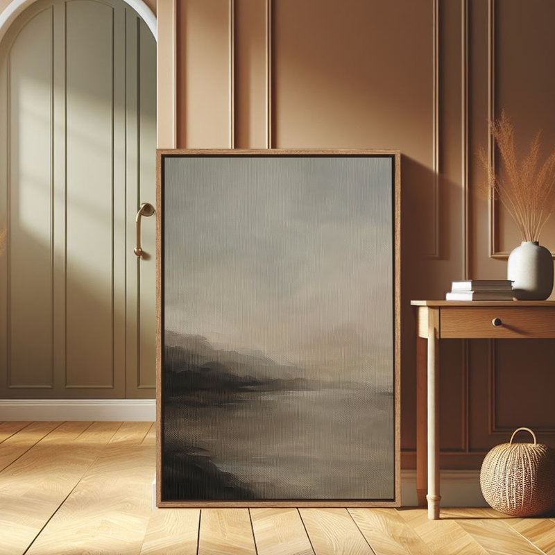 Art mural encadré, rétro, antique et classique pour chambre à coucher - 24 po x 36 po, Naturel, H 36 po x l 24 po