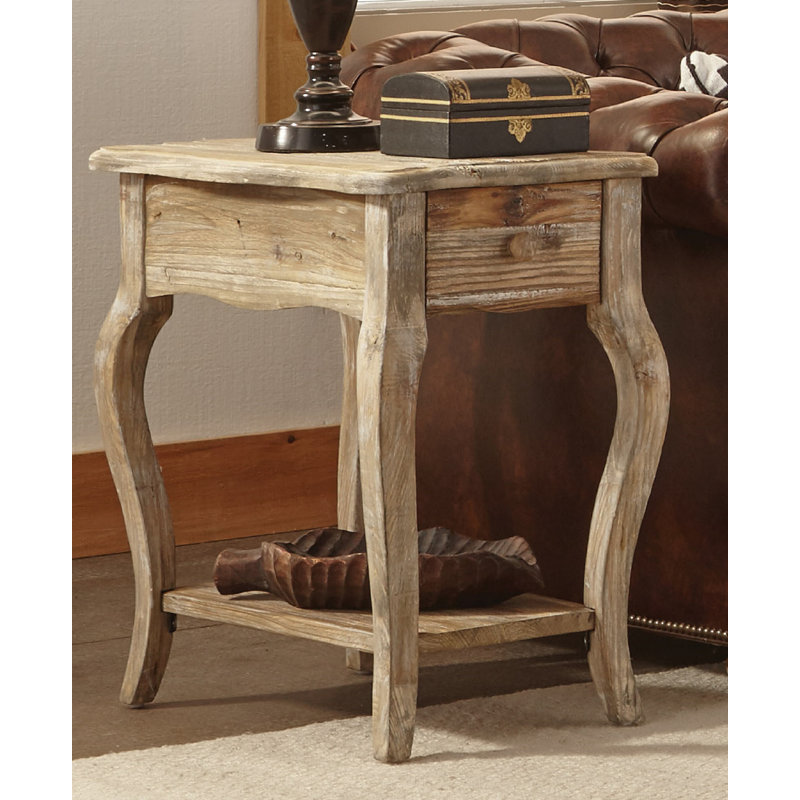 Table de bout rectangulaire en bois antique avec 20 tiroirs et 1 tablette Francoise