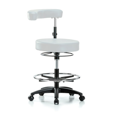Geloff PERCH Dental Stool with Procedure Arm and Foot Ring | Medium Bench Height 20.5-28"