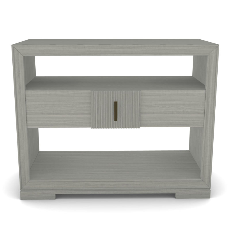 Axis Solid Wood End Table, Dove Gray