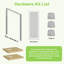 Porte intérieure pré-suspendue 30 po x 80 po à 2 panneaux avec charnières argentées, dalle de porte unie, peignable et imperméable, combinaison pour la lessive, portes de placard, portes de pièce, droite-123514465-123514468-123514471