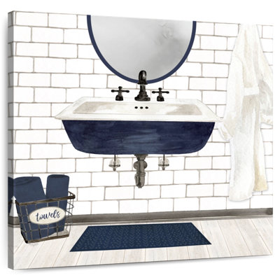 Lavabo bleu marine Kerrick Farmhouse Bath II