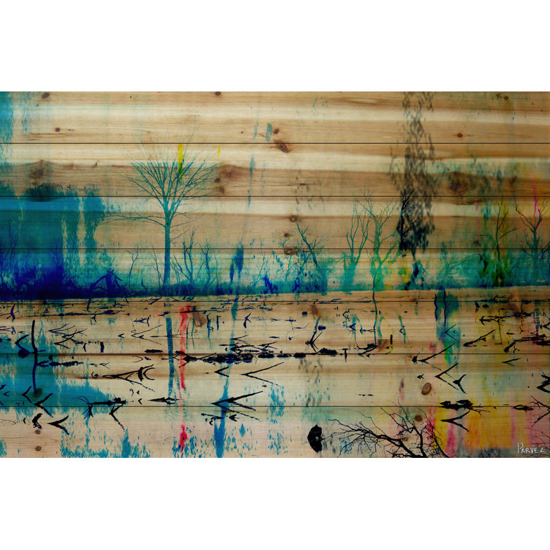 « morrison lake », reproduction d’impression sur bois, H 30 po x l 45 po x 1,5 po