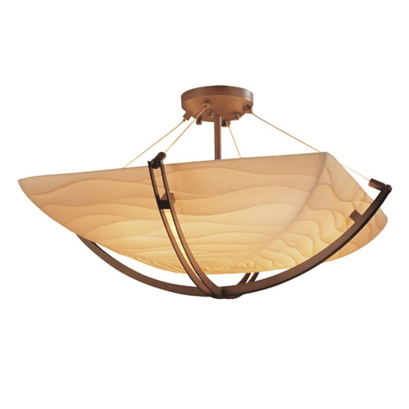Plafonnier semi-encastré à DEL Porcelina, H 18 po x l 42 po x P 42 po, 6000