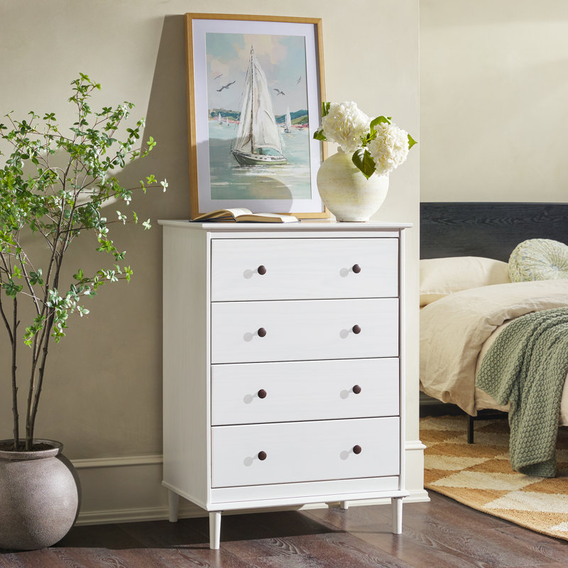 Commode 4 tiroirs Haney, Blanc