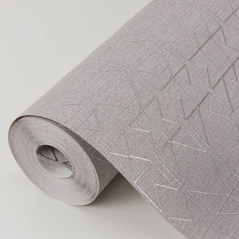 Rouleau de papier peint texturé Broomhedge, Gris clair