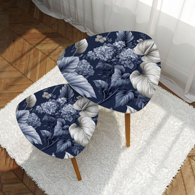 Ensemble de 2 tables basses gigognes Triangle