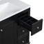 [Cabinet seulement] Meuble-lavabo noir de 36 po (lavabo non inclus)