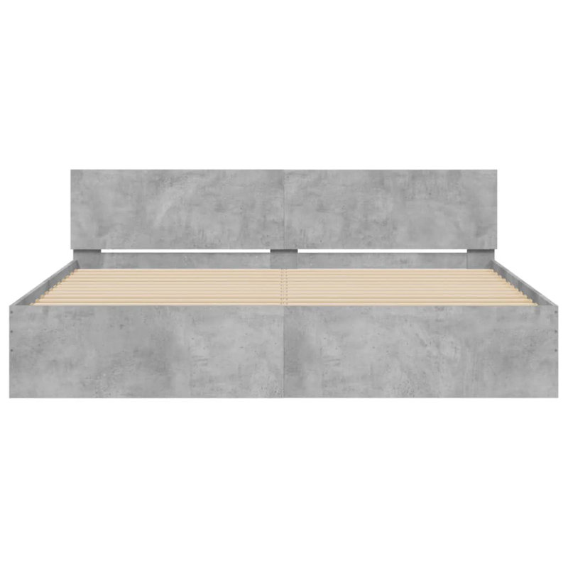 Nobue Bed, Concrete Grey, King ( 160 x 200 cm)