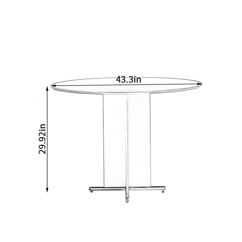 High-end Durable Multi-functional Round table, 29.92”H x 43.3”L x 43.3”W