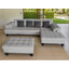 Canapé modulaire en microfibre avec repose-pieds Pritesh-1540828720-1540828726