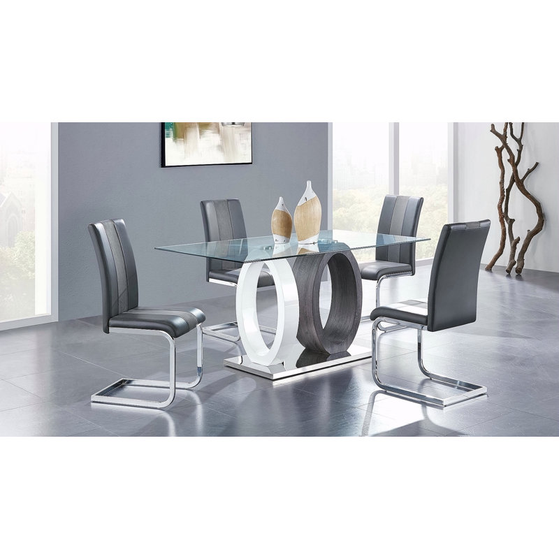 Chaises de salle à manger en tissu (ensemble de 4)