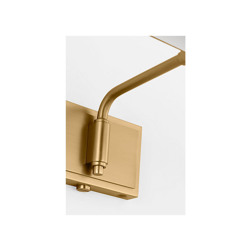 Hull Dimmable Picture Light, 7.75" H x 13" W x 9.13" D, Brushed Brass