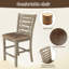 2 chaises de salle à manger de style rustique, dossier en échelle en bois massif, coussin brun grisâtre, élégantes et pratiques comme chaises de hauteur comptoir, Delight, bois, siège rembourré, finition laquée, installation simple