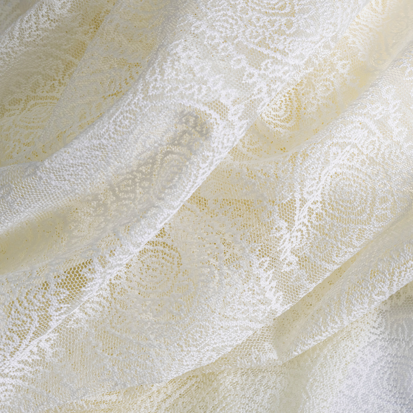 Erial Geometric Lace Semi-Sheer Curtain Panel, Oatmeal, 54'' W x 84'' L