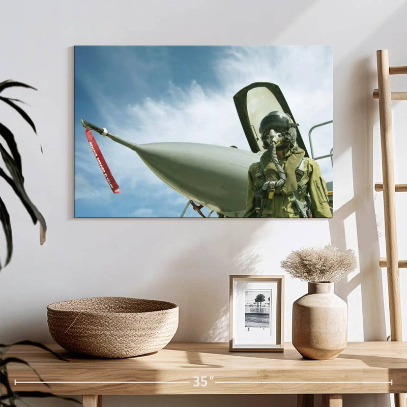 Lelar USAF Fighter Pilot, 16" H x 24" W