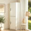 Armoire de coin de cuisine, armoire de rangement autoportante en L de 70,87 po de hauteur avec 2 portes et tablettes, armoire d'angle peu encombrante avec organisateurs de porte pour la cuisine, la salle à manger et le salon