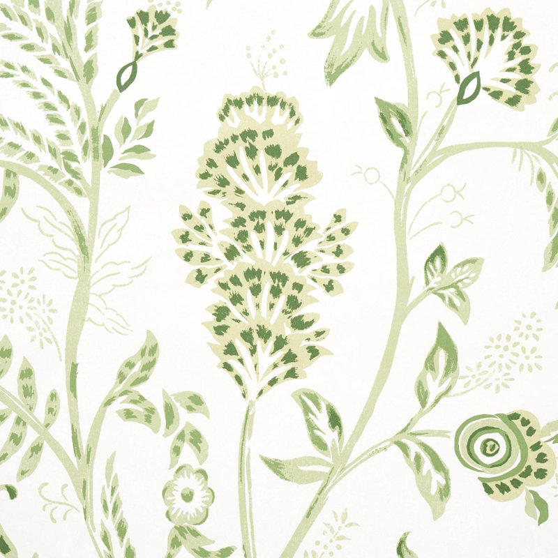 Schumacher x Mark D. Sikes Chinoiserie Grande Panel Set, Leaf Green