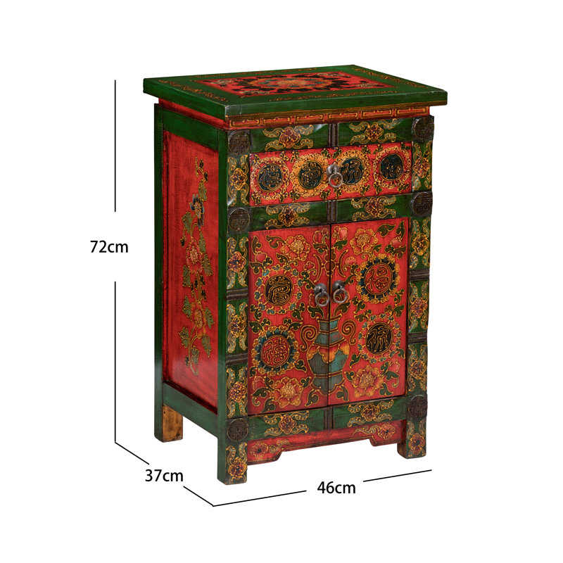 Mohler Handpainted Side Table with Storage