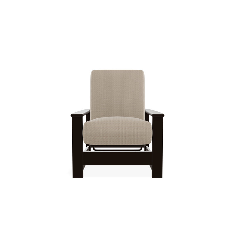 Leeward Marine Grade Polymer Deep Seating Cushion Arm Chair with Hidden Motion, Kona, Bliss Sand