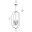 Luminaire suspendu pour vestibule en nickel brossé à quatre lumières Reines-127419970